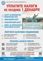 Срок уплаты имущественных налогов – не позднее 1 декабря 2021 года